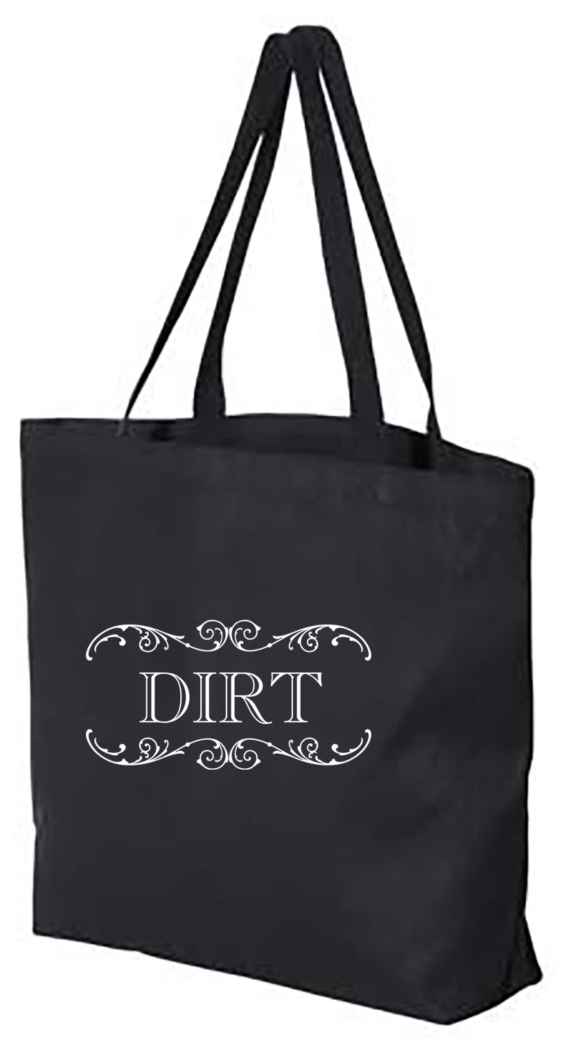 Dirt Bag Tote Bag Black 14.75 x 19.5 x 5